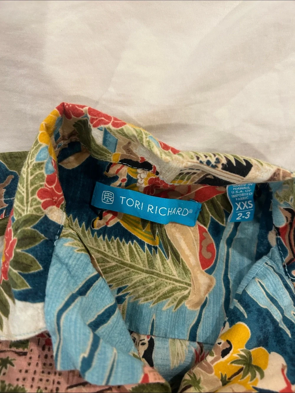 Tori Richard Kids' Short-Sleeve Hawaiian Shirt boat day 2T 3T
